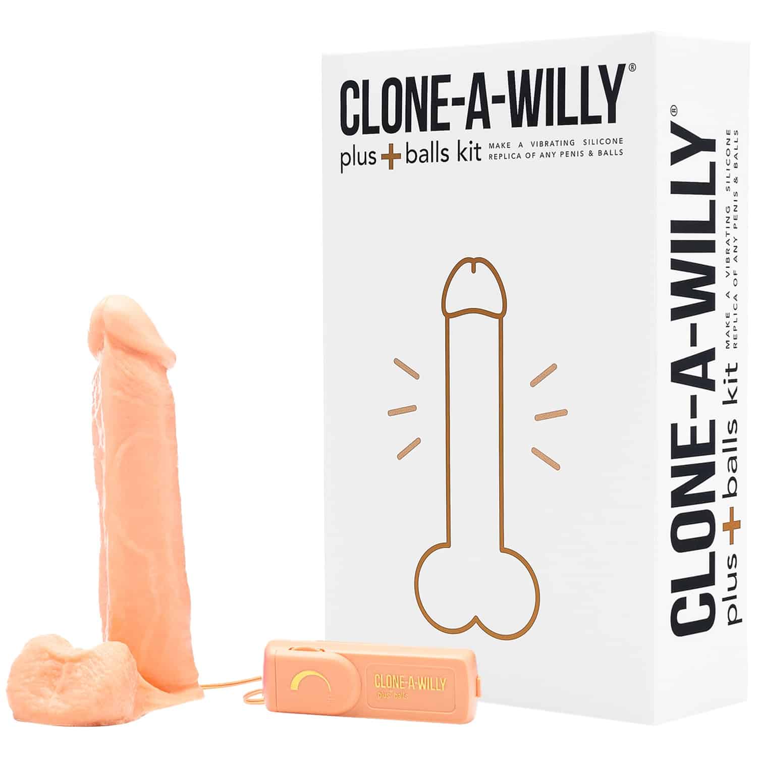 Clone-A-Willy Plus Balls DIY Homemade Dildo Clone Kit Light Tone