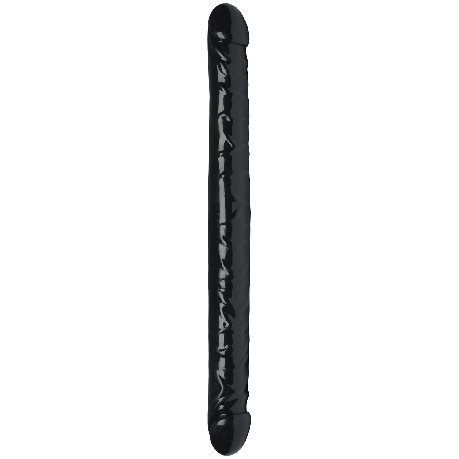 Willie City Musta Aidonkaltainen Kaksipäinen Tupladildo 43 cm