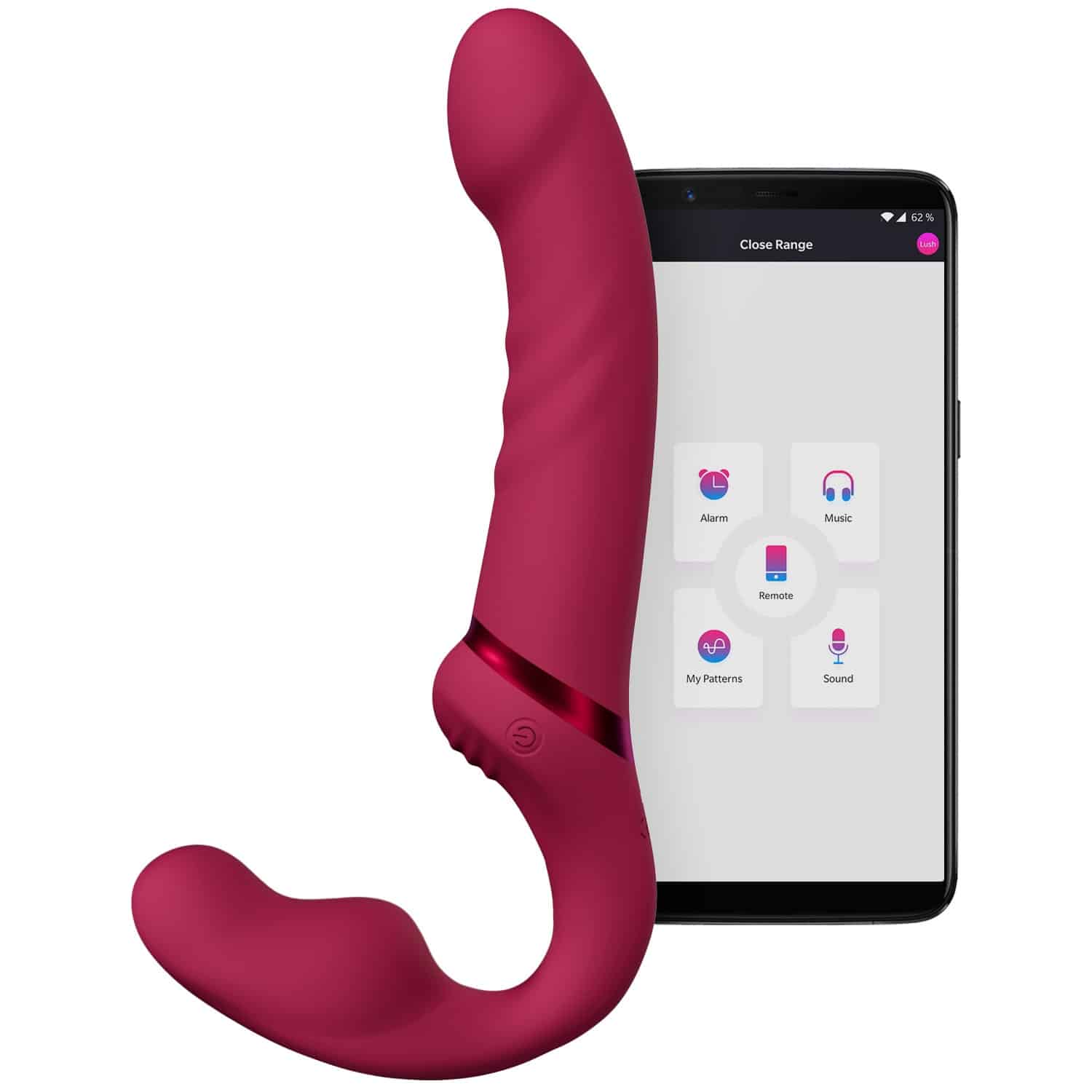 Lovense Lapis Kaksipäinen Värisevä Valjaaton Strap-on Dildo